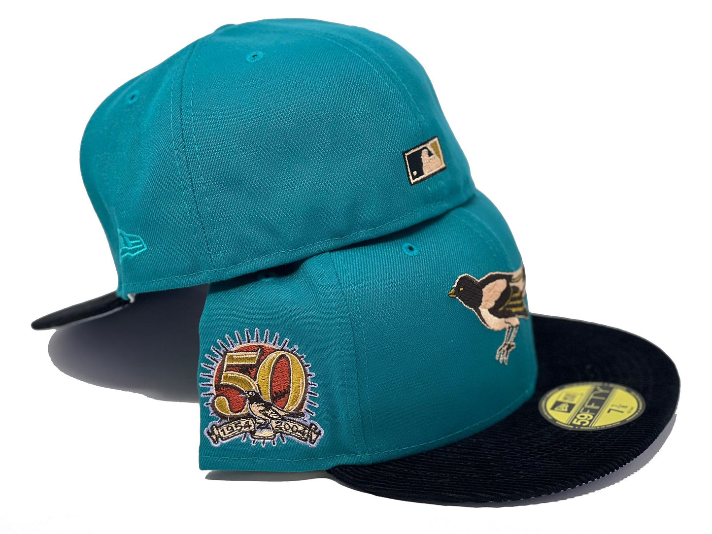 Baltimore Orioles 50th Anniversary Corduroy Visor Lavander Brim New Era Fitted Hat