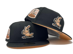 ST. LOUIS CARDINALS 1967 WORLD SERIES BLACK PEACH BRIM NEW ERA FITTED HAT