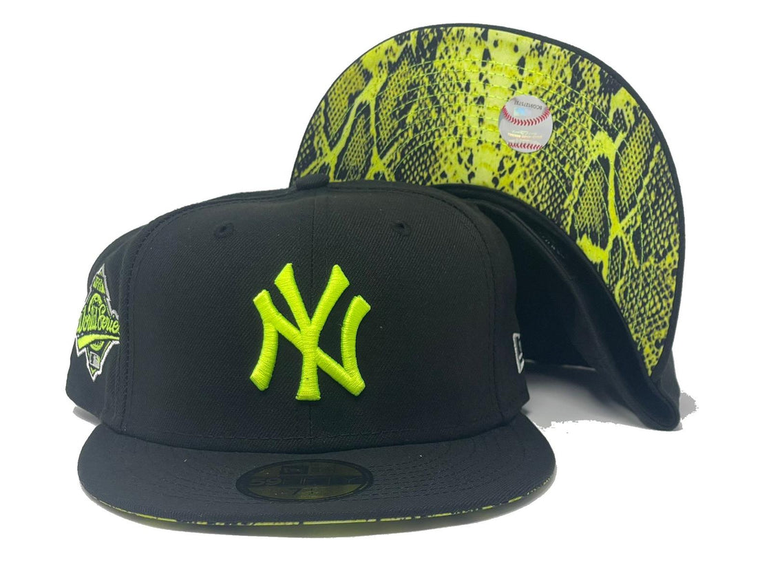 New York Yankees 1996 World Series Snakeskin Print Brim New Era Fitted Hat