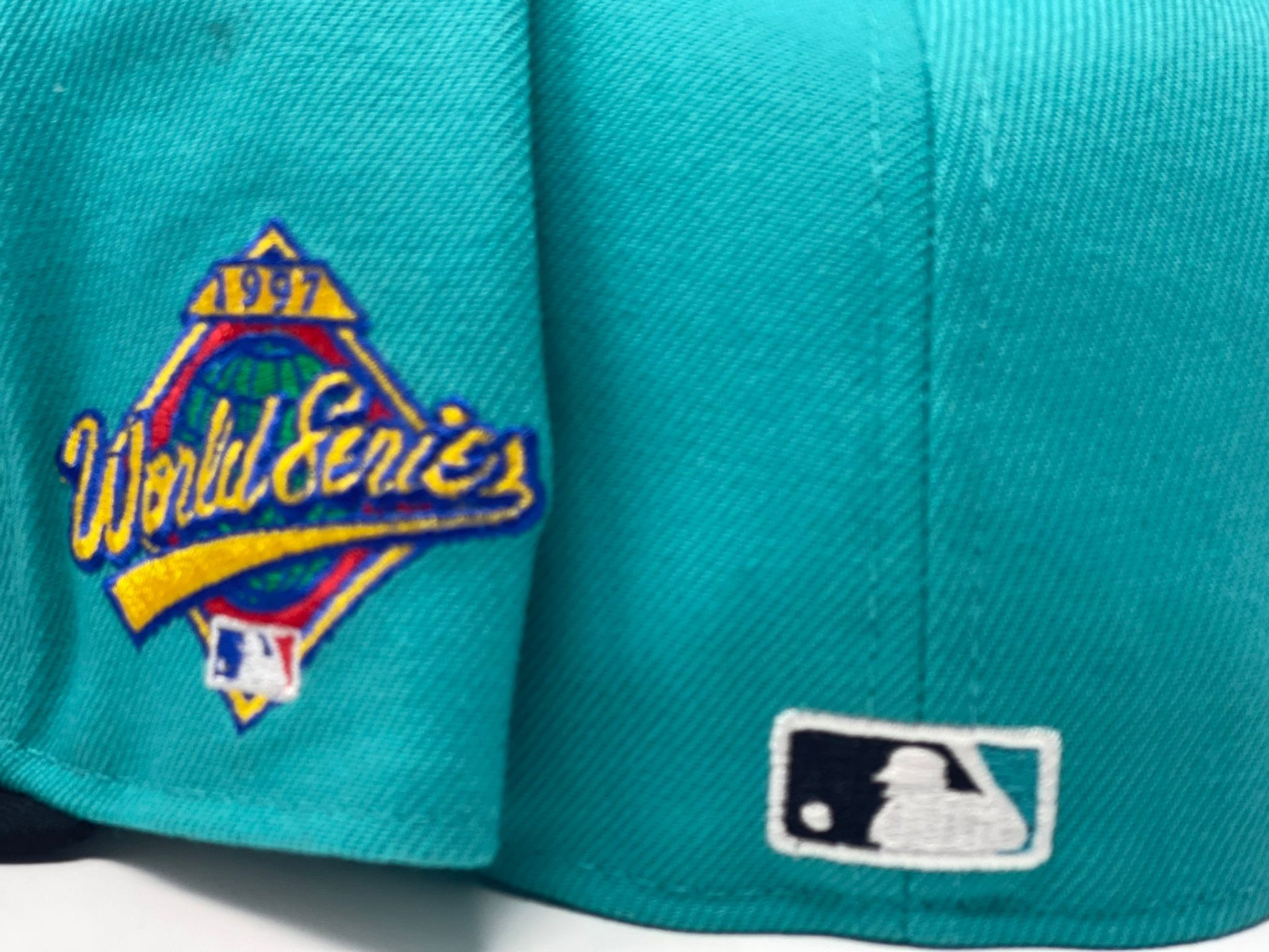 Teal Florida Marlin On Field 1997 World Series New Era Fitted Hat