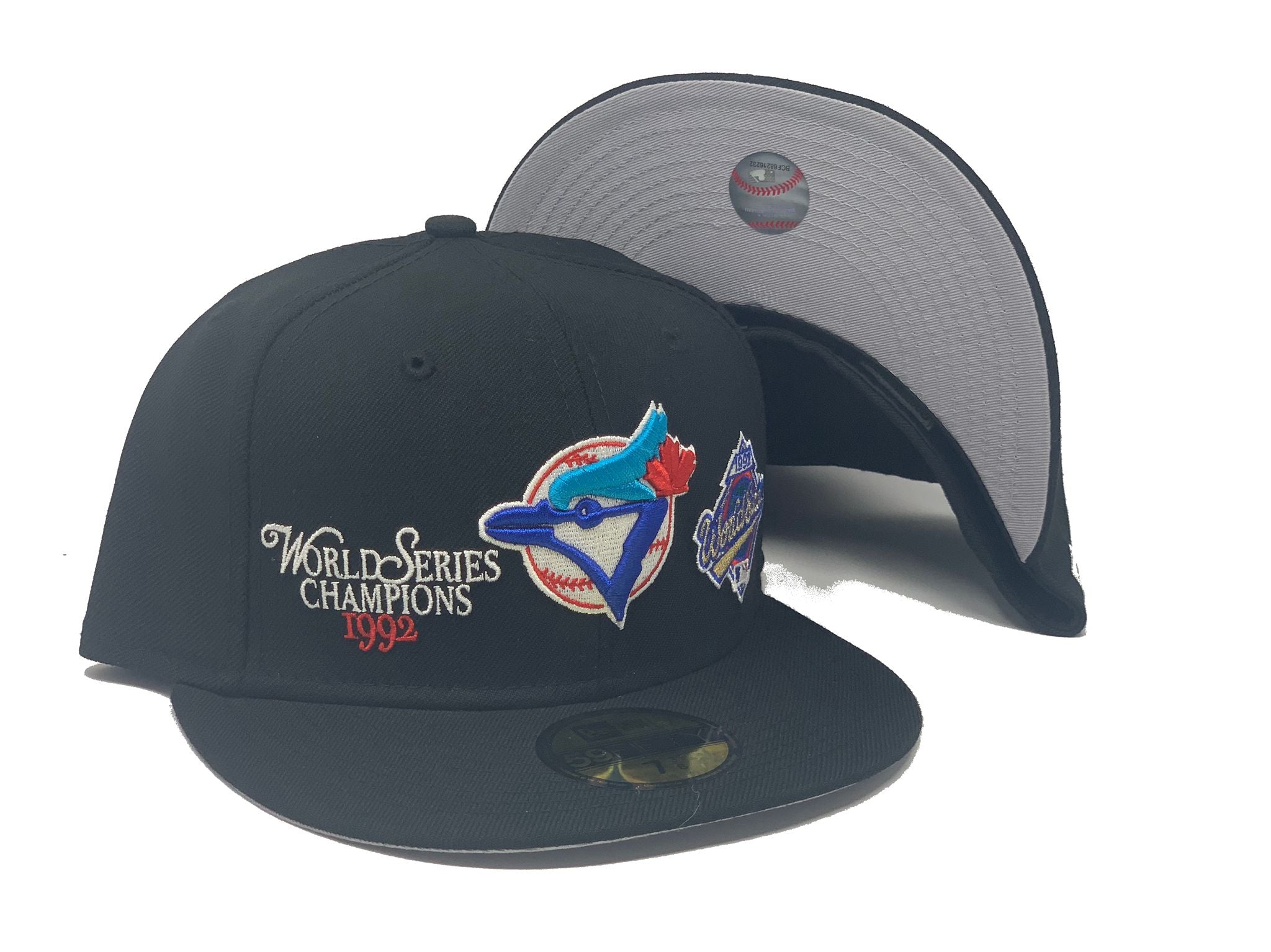 Men's New Era Black Toronto Blue Jays 1992 World Series Team Drip 9FIFTY  Snapback Hat