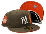 NEW YORK YANKEES STATUE OF LIBERTY BROWN ORANGE BRIM NEW ERA FITTED HAT