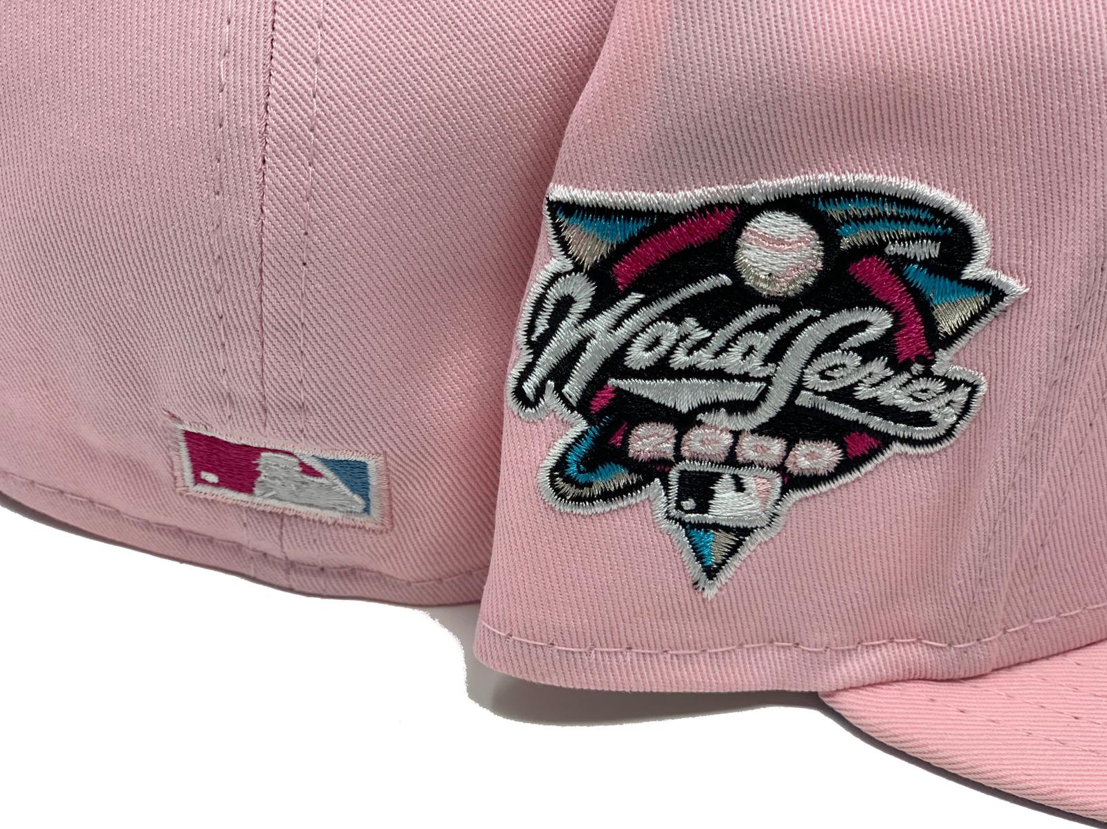 NEW YORK YANKEES 2000 WORLD SERIES PINK BRIM NEW ERA FITTED HAT