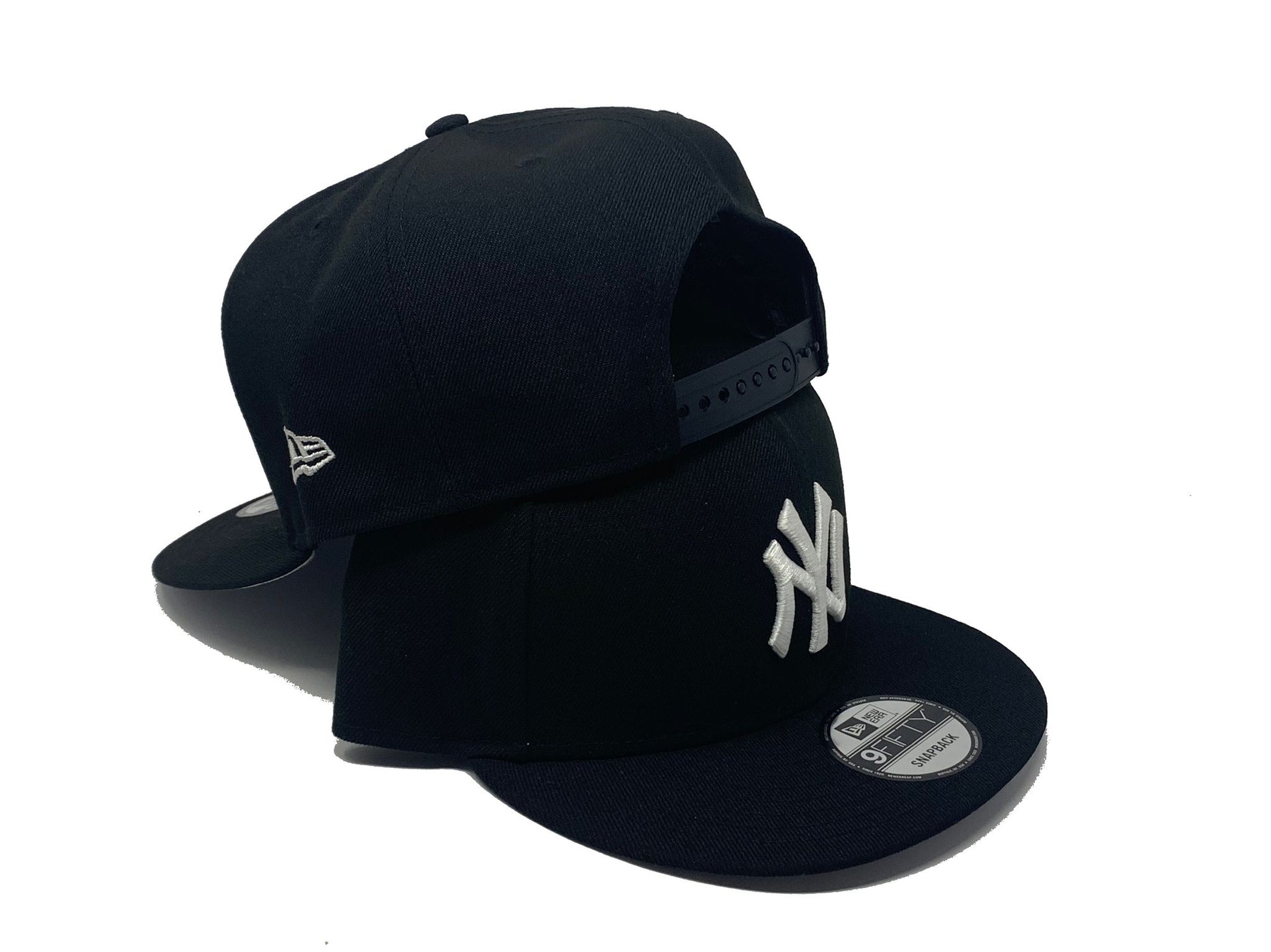 Black New York Yankees White Logo New Era 950 Snapback Hat