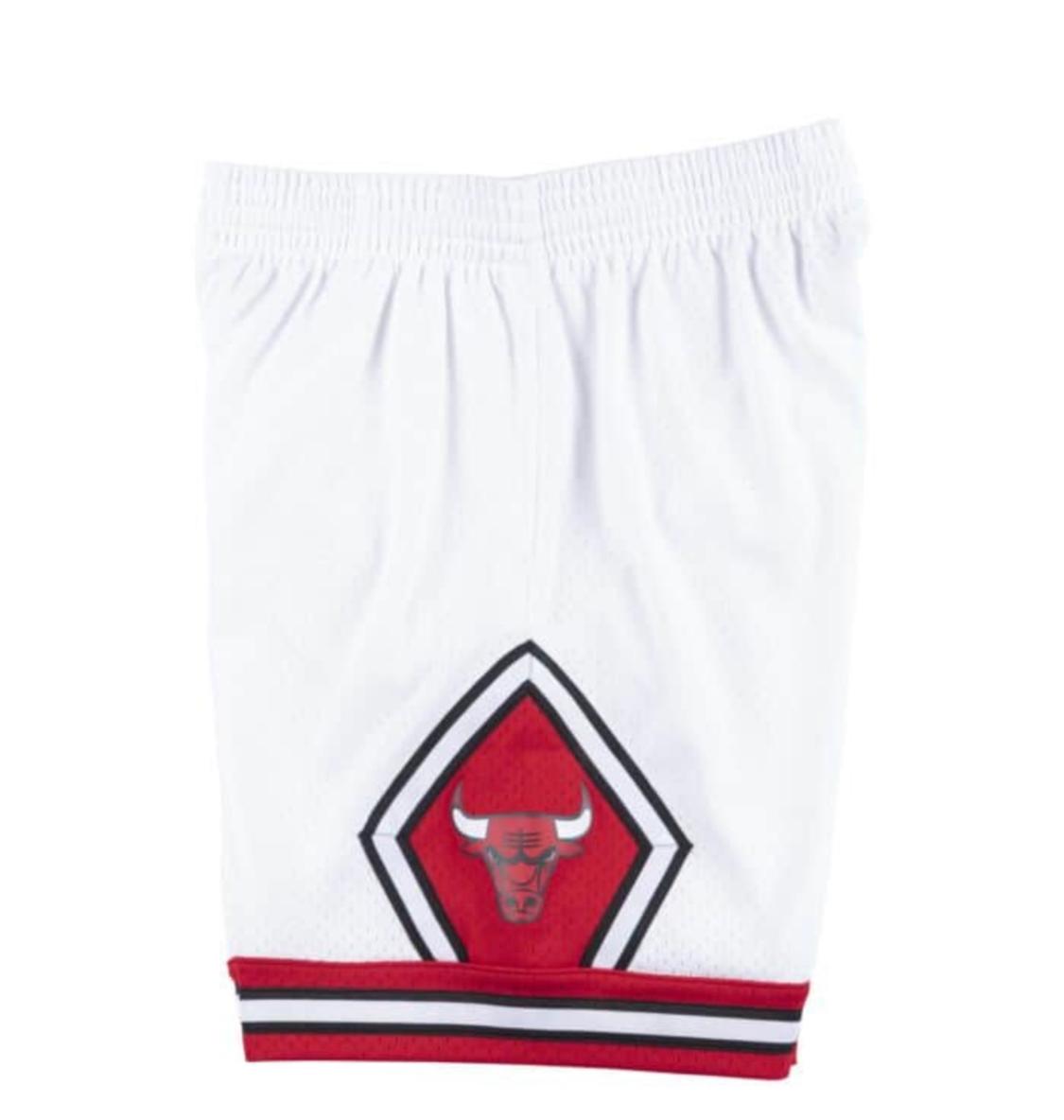 Mitchell and Ness Chicago Bulls NBA Swingman White Shorts