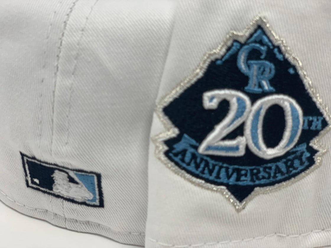 Snow White Colorado Rockies 20th Anniversary 59fifty New Era Fitted