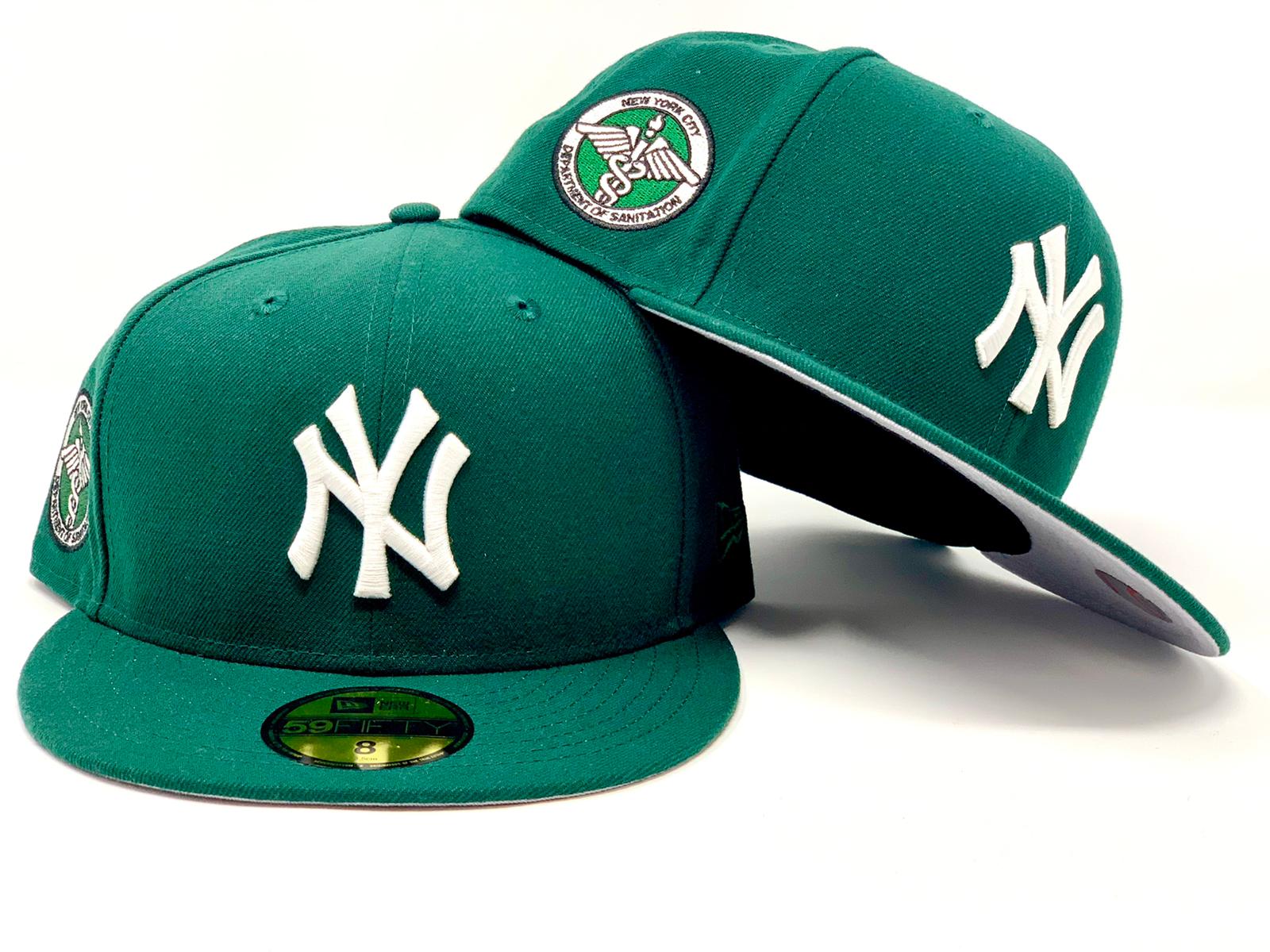 NEW YORK YANKEES DEPARTMENT OF SANITATION DARK GREEN GRAY BRIM HAT – Sports  World 165