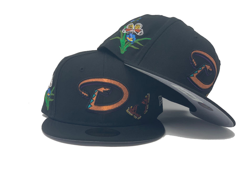 FELT * ARIZONA DIAMONDBACKS BLACK 59FIFTY NEW ERA FITTED HAT