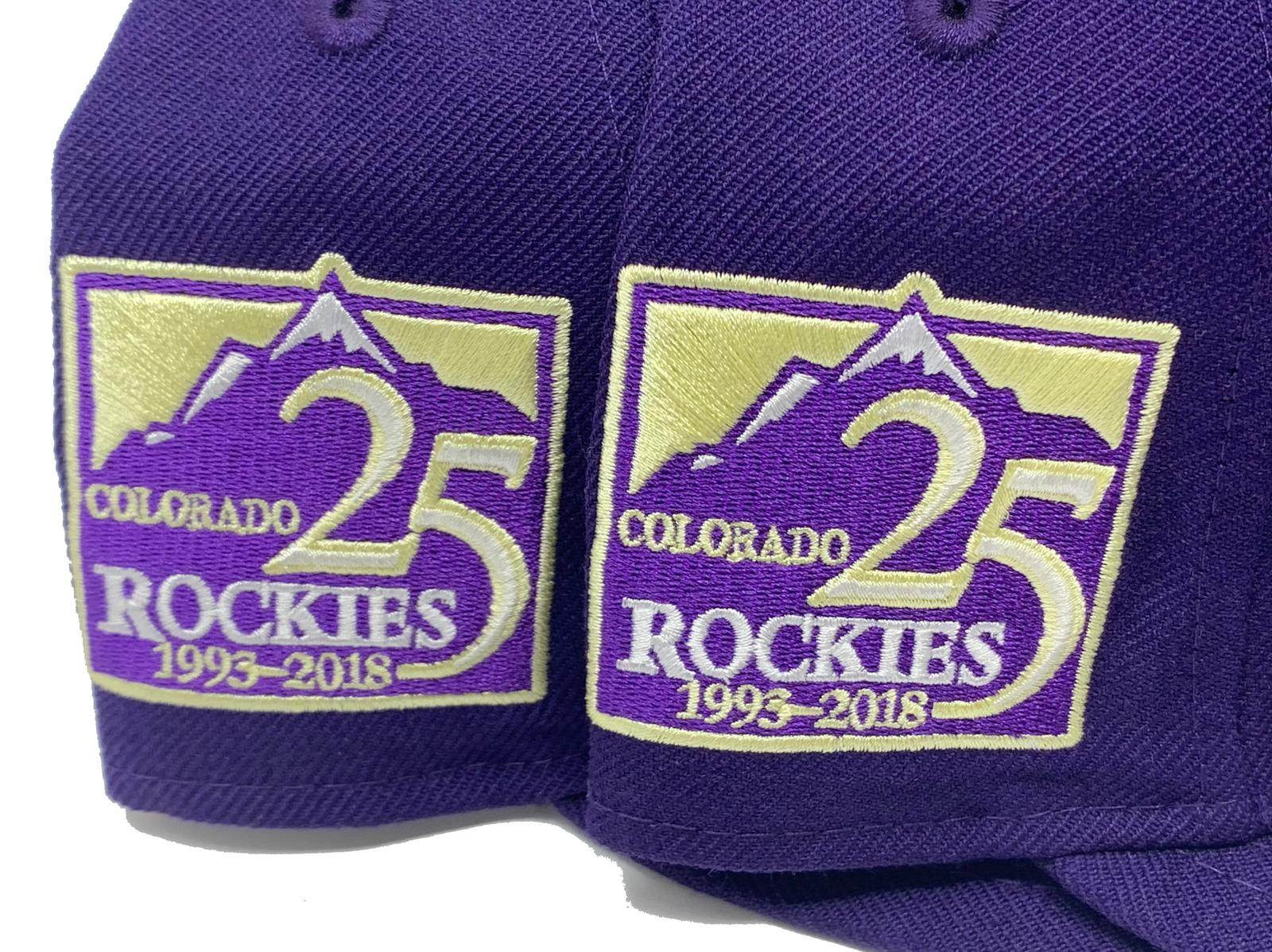 Women's Colorado Rockies New Era Purple Team Stripe T-Shirt