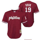 MITCHELL AND NESS 1991 JOHN KRUK PHILADELPHIA PHILLIES  AUTHENTIC BATTING PRACTICE JERSEY