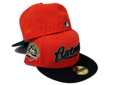 HOUSTON ASTROS 45TH ANNIVERSARY GLOW IN THE DARK "PUMPKIN COLLECTION" GREEN BRIM NEW ERA FITTED HAT
