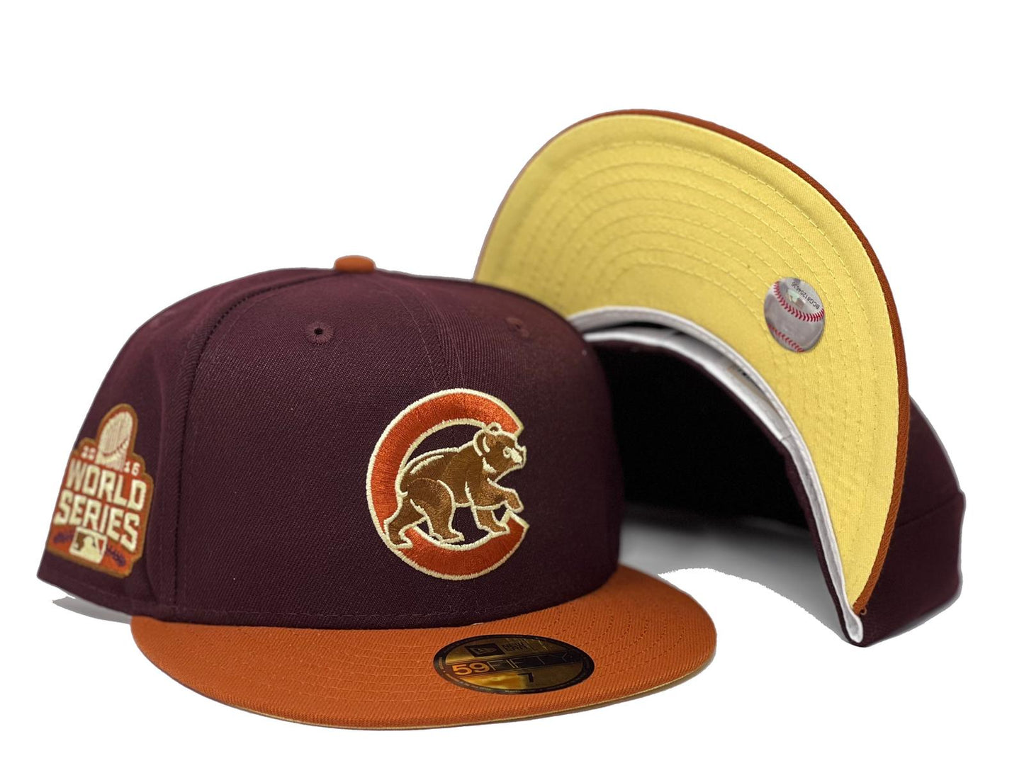 Chicago Cubs 2016 World Series Soft Yellow Brim New Era Fitted Hat