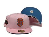 SAN FRANCISCO GIANTS  " TELL IT GOODBUY" CANDLESTICK PARK PINK ICY BRIM NEW ERA FITTED HAT