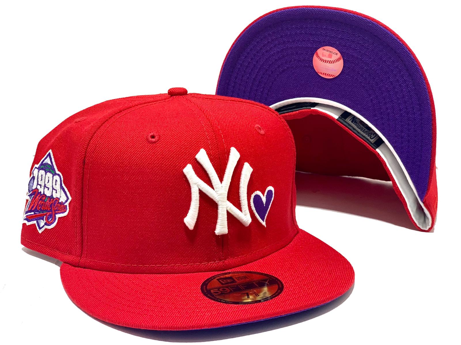 Red New York Yankees 1999 World Series Custom New Era Fitted Hat – Sports  World 165