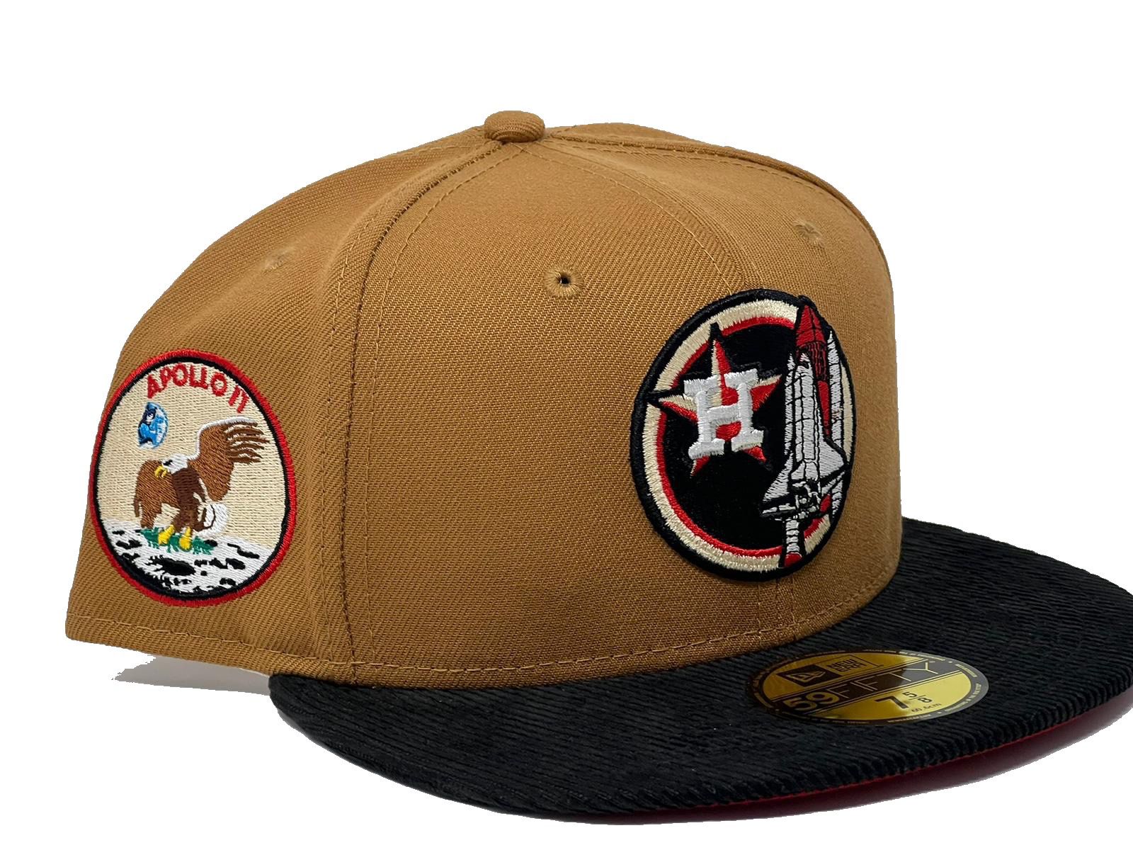 Houston Astros Cord Visor 59FIFTY Fitted Hat (Corduroy BRIM) 22 / 7 3/4