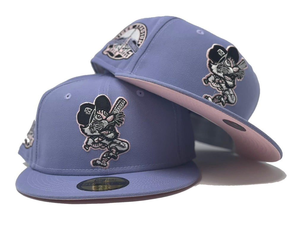 DETROIT TIGERS LAVENDER PINK BRIM 59FIFTY NEW ERA FITTED HAT
