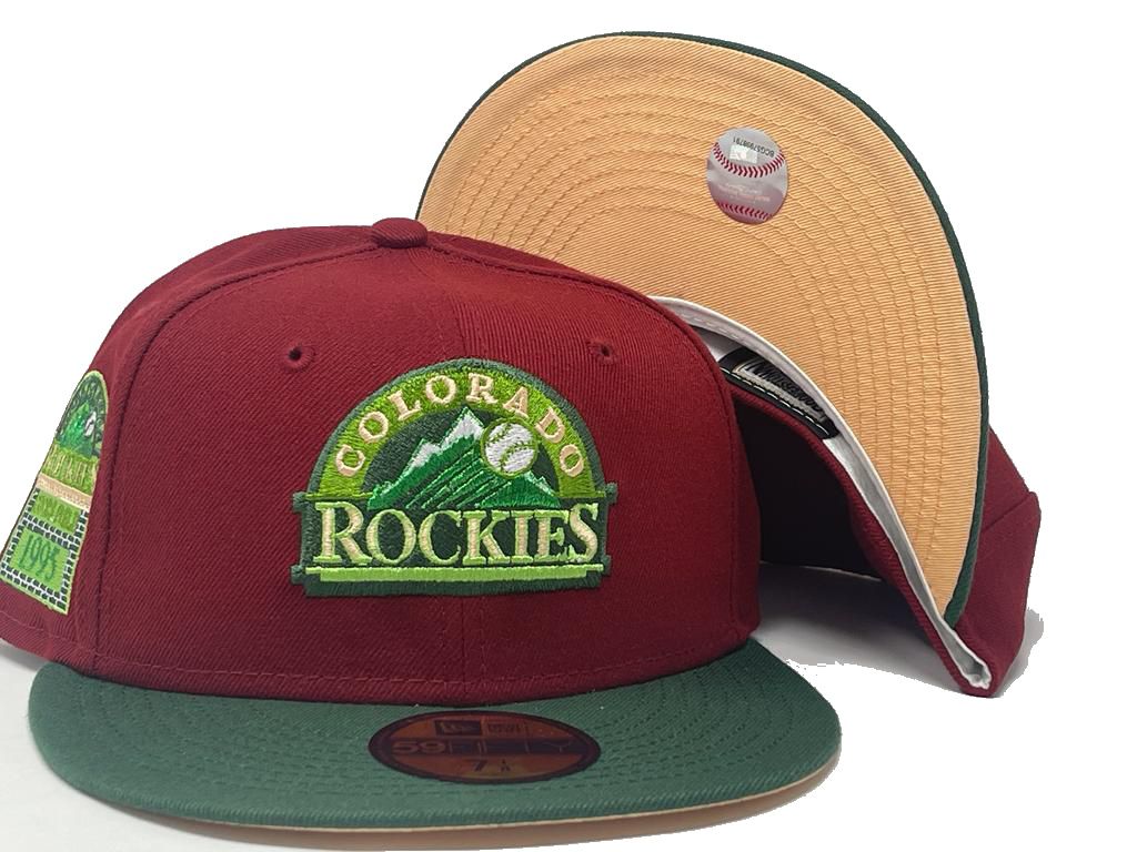 COLORADO ROCKIES 1995 ALL STAR GAME PEACH BRIM NEW ERA FITTED HAT