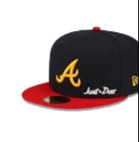 ATLANTA BRAVES 2000 ALL STAR GAME 'JUST DON" YELLOW BRIM NEW ERA FITTED HAT
