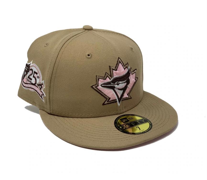 Camel Toronto Blue Jays 25th Anniversary Custom New Era Fitted Hat