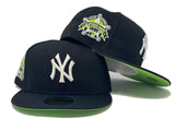 NEW YORK YANKEES 1995 ALL STAR GAME BLACK LIME GREEN BRIM NEW ERA FITTED HAT