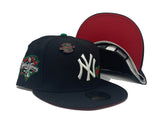 NEW YORK YANKEES 200 WORLD SERIES "BEHIND THE COLORS" RED BRIM NEW ERA FITTED HAT