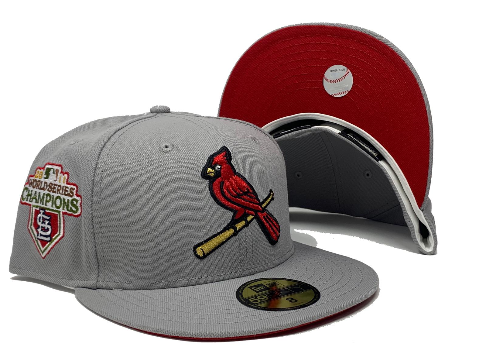 New Era St. Louis Cardinals World Series Champions 2011 Green and Red  Edition 59Fifty Fitted Cap