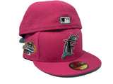 FLORIDA MARLIN 2003 WORLD SERIES "BUBBLE GUM" TEAL BRIM NEW ERA FITTED HAT