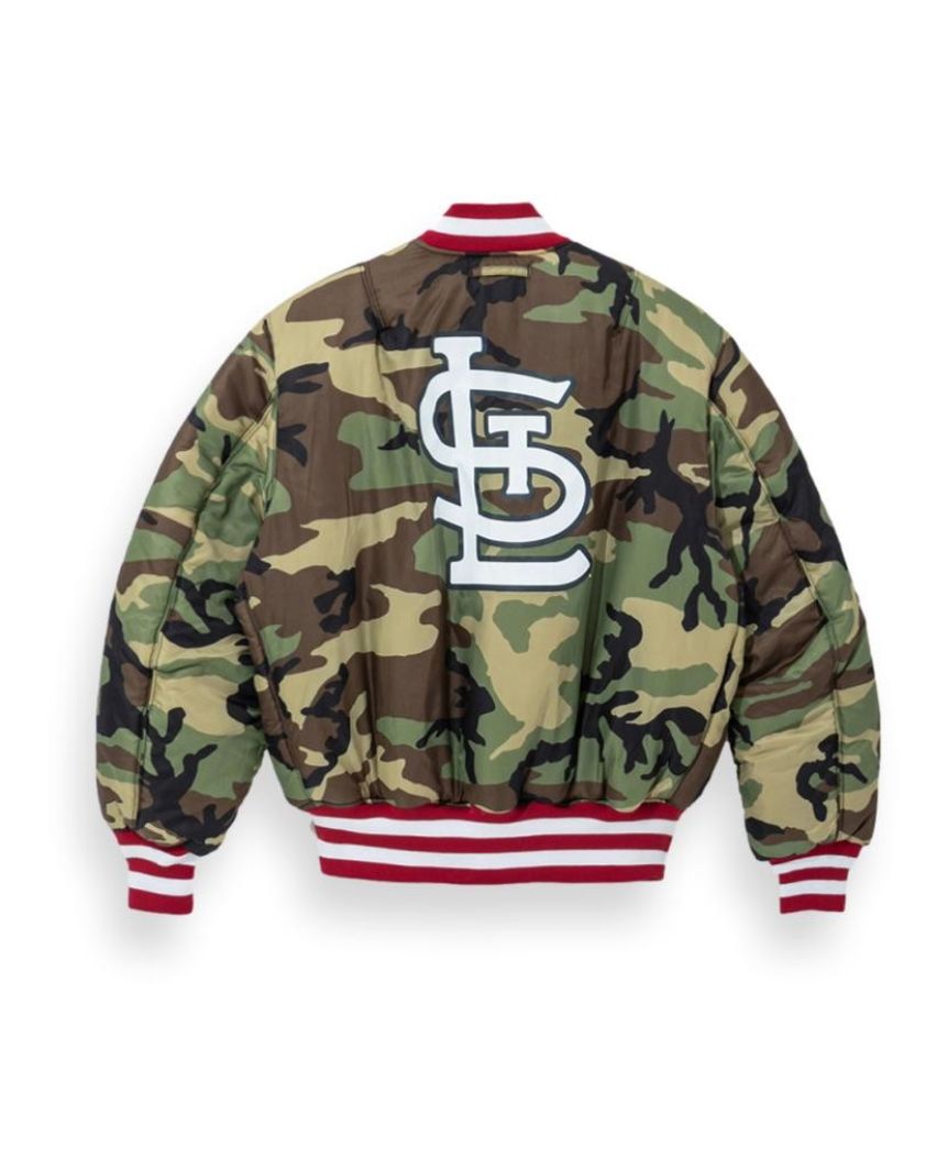 Exclusive Fitted Red St. Louis Cardinals Alpha Industries x New Era Reversible MA-1 Bomber Jacket XL