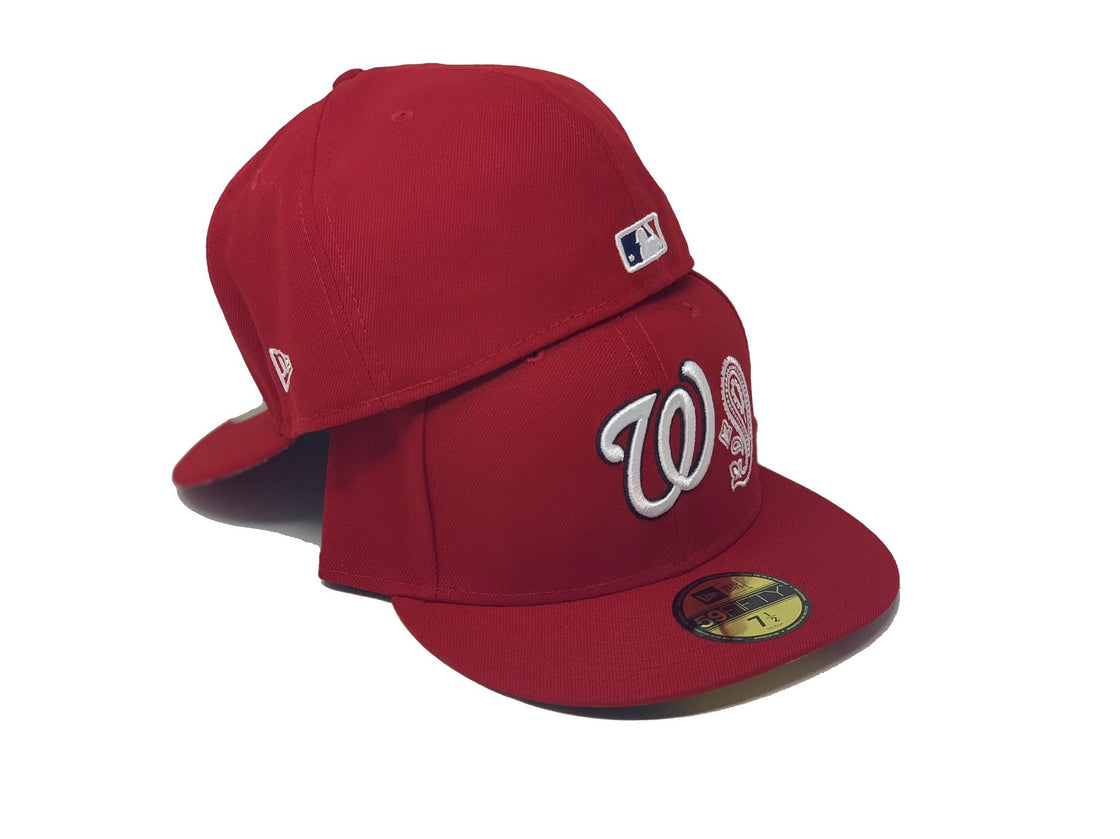 Red Washington National MLB Patch Work New Era Fitted Hat