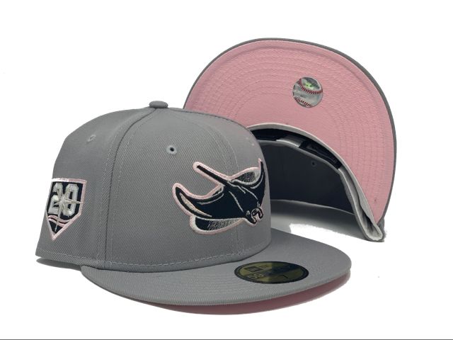 TAMPA BAY DEVIL RAYS 20TH ANNIVERSARY "PINK CONTRETE" NEW ERAFITTED HAT