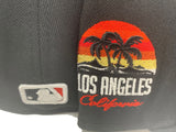Black Los Angeles Dodgers Plam Tree 59fifty New Era Fitted Hat