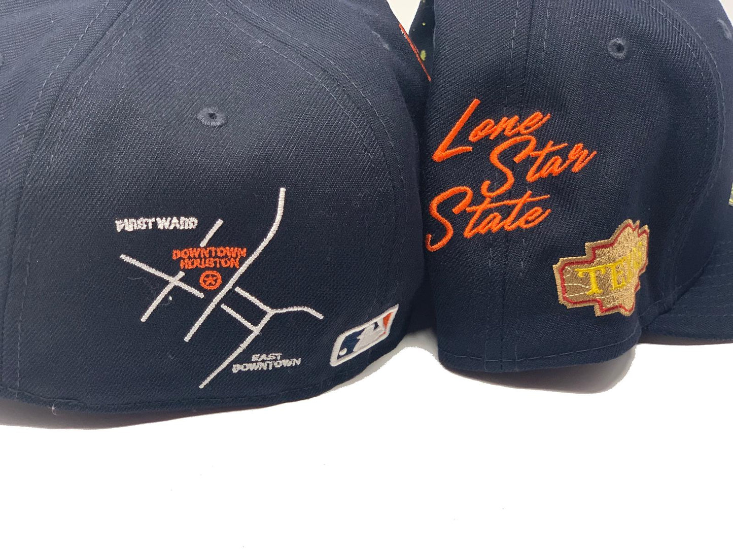 Navy Blue MLB City Transit Houston Astros Custom New Era Fitted Hat