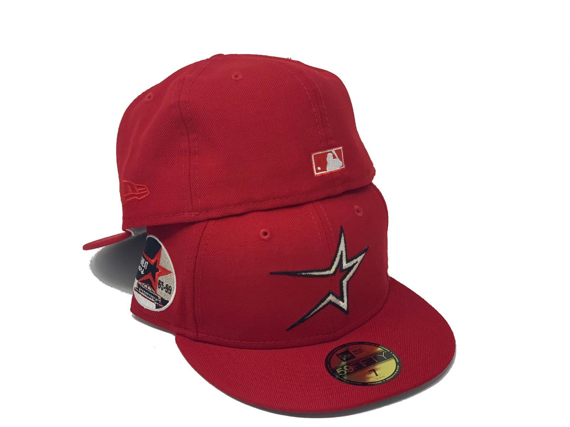 HOUSTON ASTROS 35TH ANNIVERSARY RED REFLECTIVE BRIM NEW ERA FITTED HAT