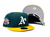 OAKLAND ATHLETICS 1989 BATTLE OF THE BAY GRAY BRIM NEW ERA FITTED HAT