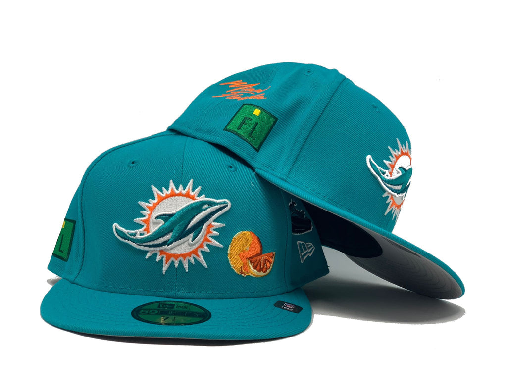 Teal Miami Dolphins NFL City Transit Collection By New Era Fitted