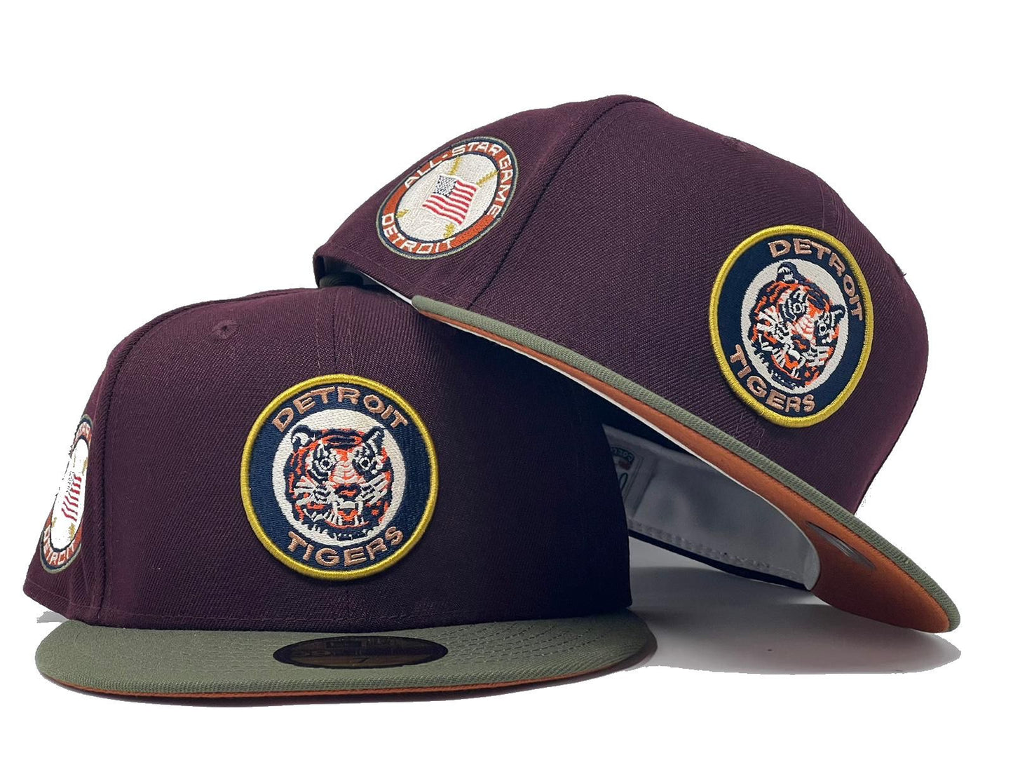 Detriot Tigers 1971 All Star Game Rust Orange Brim New Era Fitted Hat