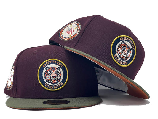 Detriot Tigers 1971 All Star Game Rust Orange Brim New Era Fitted Hat