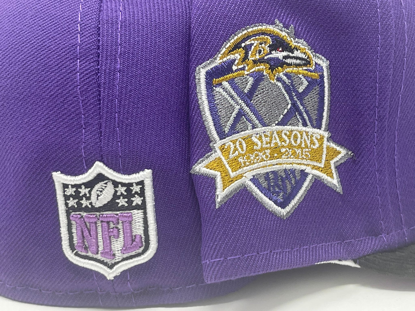 BALTIMORE RAVENS 20TH ANNIVERSARY "THURSDAY NIGHT FOOTBALL PAISLEY BRIM" COLLECTION" LIGHT PURPLE PAISLEY BRIM NEW ERA FITTED HAT