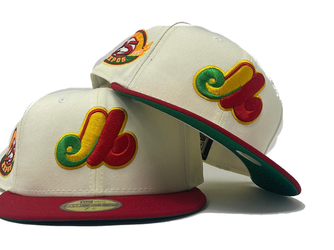 MONTREAL EXPOS 25TH ANNIVERSARY GREEN BRIM NEW ERA FITTED HAT