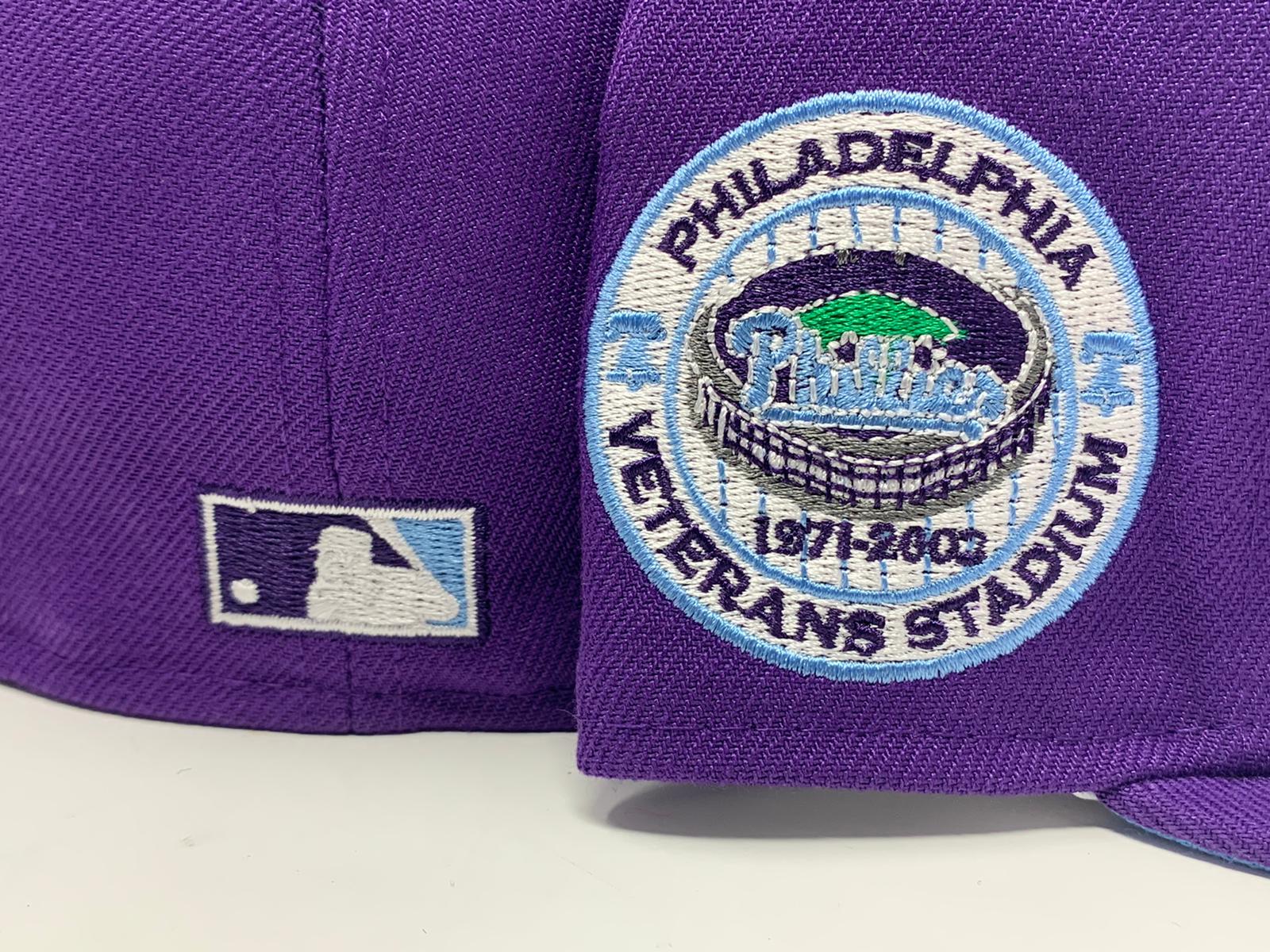 PHILADELPHIA PHILLIES HAT 7 1/2 FITTED Veterans Stadium Patch RARE club  59Fifty