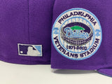 Purple Philadelphia Phillies Veterans Stadium Custom New Era Fitted