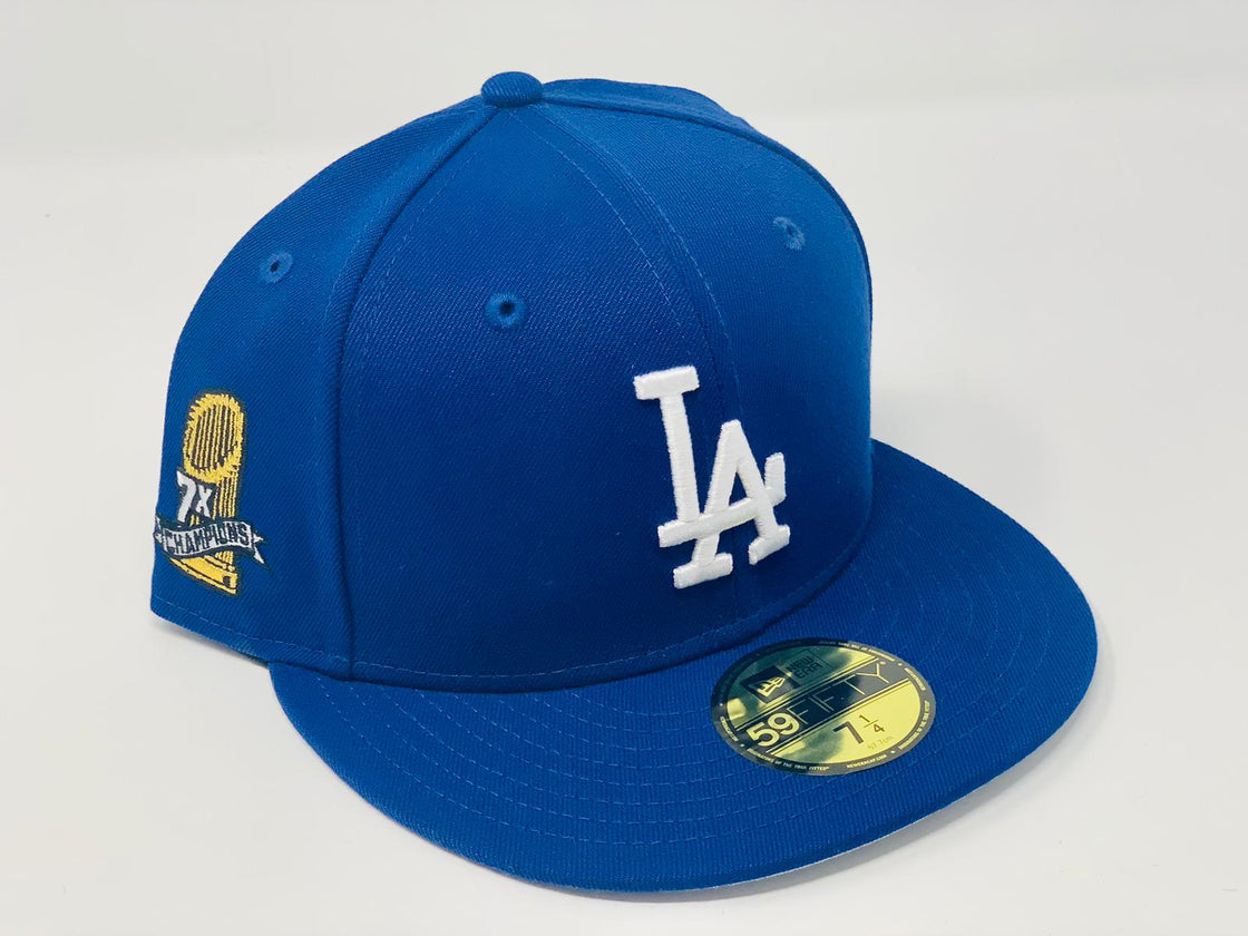LOS ANGELES DODGERS 7X CHAMPIONS ROYAL GRAY BRIM NEW ERA FITTED