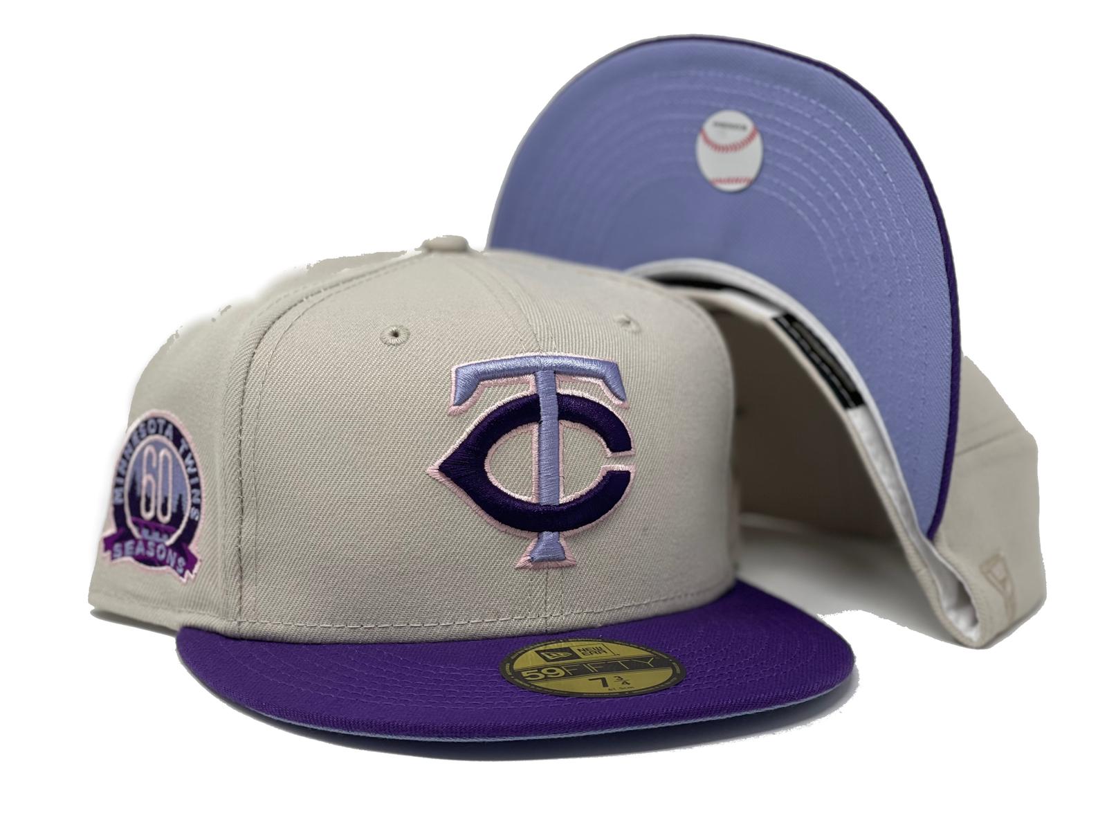 Minnesota Twins 30th Anniversary New Era 59FIFTY Fitted Hat (GITD Purple Burnt Wood Scarlet Under BRIM) 7