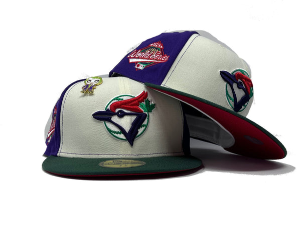 TORONTO BLUE JAYS 1993 WORLD SERIES SOFT YELLOW RED BRIM NEW ERA