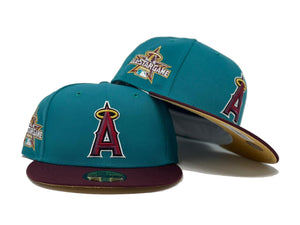 LOS ANGELES ANGELS 2010 ALL STAR GAME METALLIC GOLD BRIM NEW ERA FITTED HAT