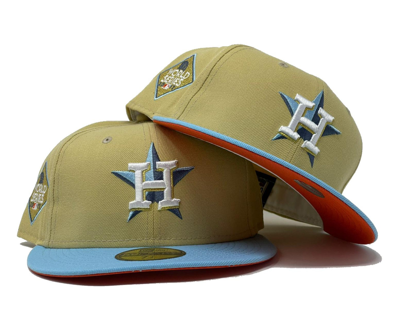 HOUSTON ASTROS 2011 WORLD SERIES "SUNRISE GRADIENT" ORANGE BRIM NEW ERA FITTED HAT