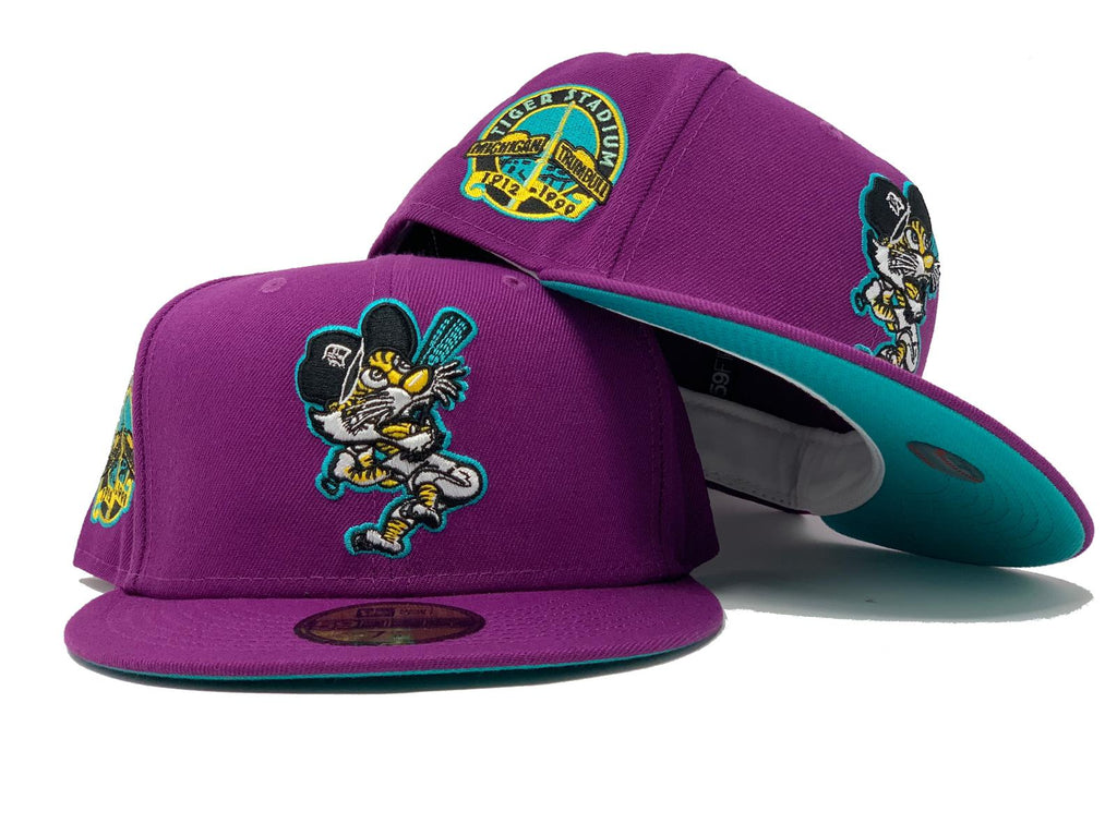 Grape Detroit Tigers Mermaids Collection Custom New Era Fitted Hat
