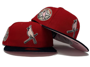 ST. LOUIS CARDINALS 1940 ALL STAR GAME " CORDUROY VISOR" PINK BRIM NEW ERA FITTED HAT
