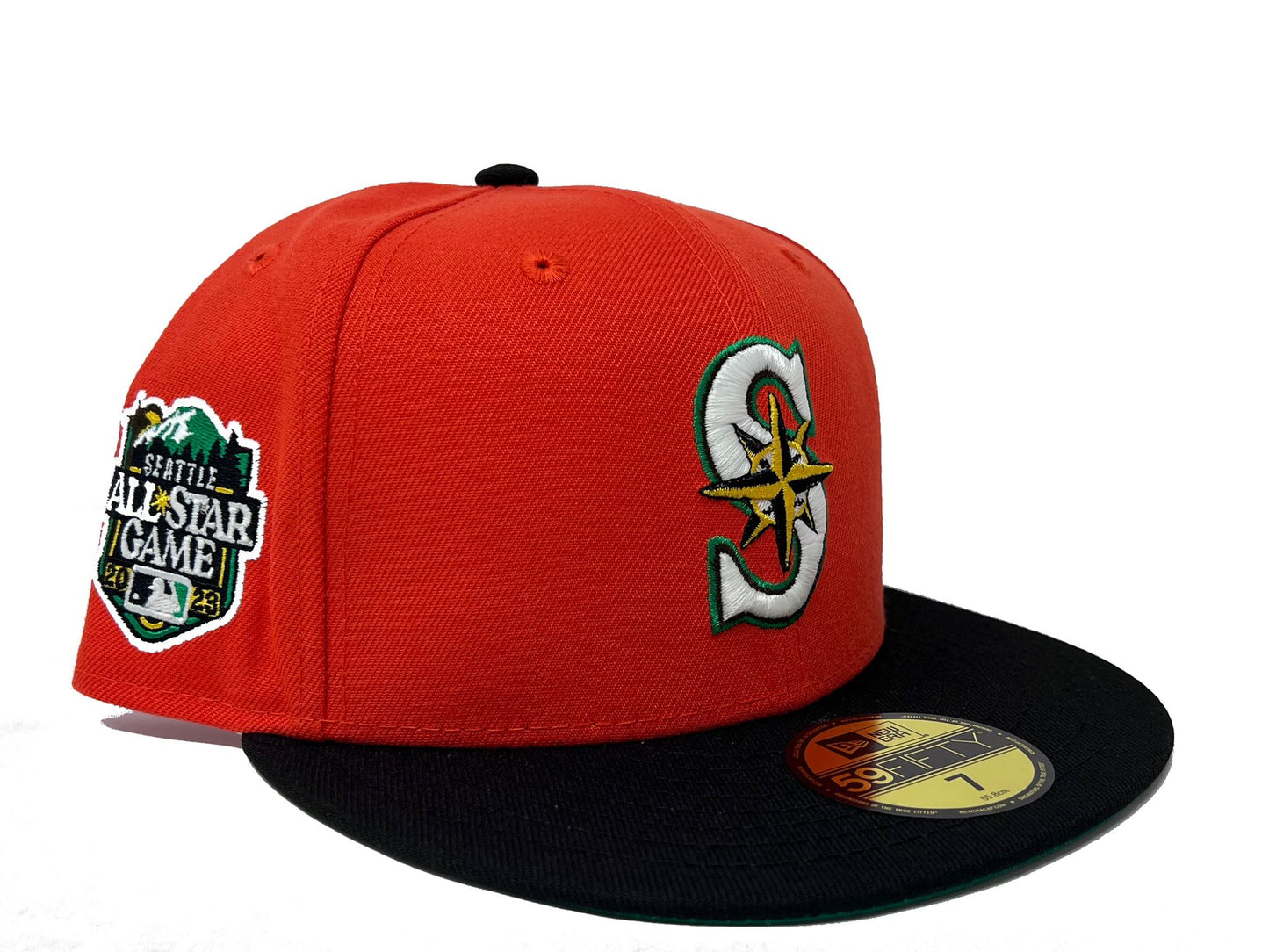 Seatle Mariners 2023 All Star Game Glow In The Dark Punkin Collection" Green Brim New Era Fitted Hat