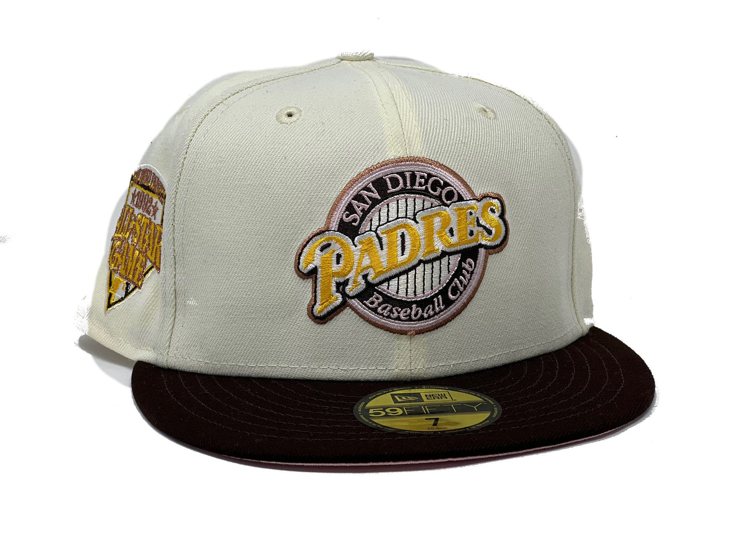 SAN DIEGO PADRES 1992 ALL STAR GAME PINK BRIM NEW ERA FITTED HAT